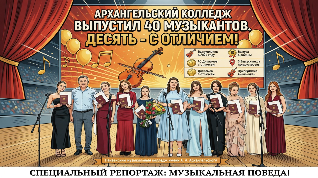 Архангельский колледж выпустил 40 музыкантов. Десять - с отличием!